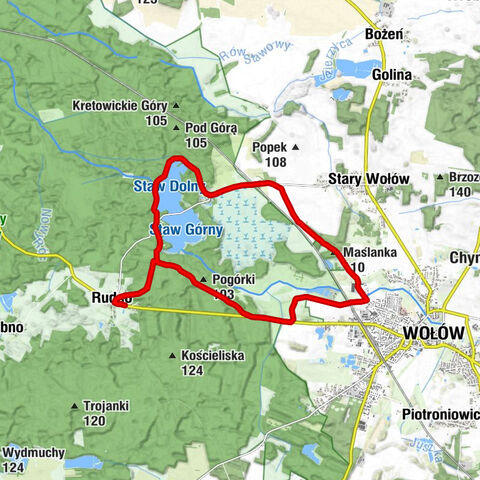 Rudno - Wydmiska - Maślanka - Wołów