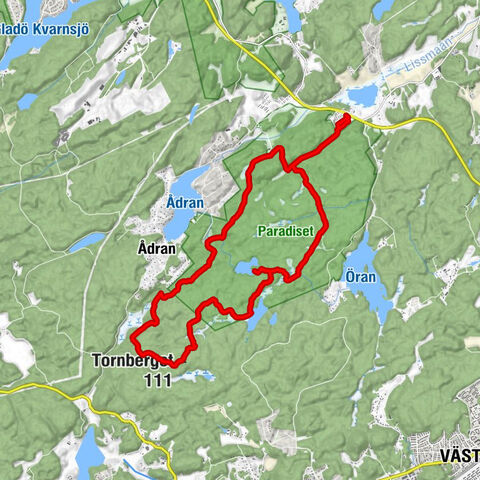 Huddinge kommun - Ugglekojan - Tornberget - Haninge kommun