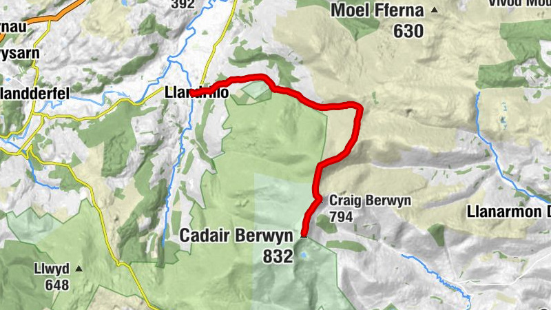 The Berwyn Restaurant - Cadair Bronwen - Cadair Berwyn - Cadair Berwyn North Top