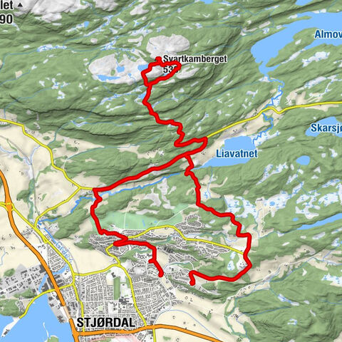 Stjørdal - Vassbygda - Svartkamberget