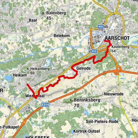 Aarschot - Kouterberg - Wijngaardberg - Wezemaal
