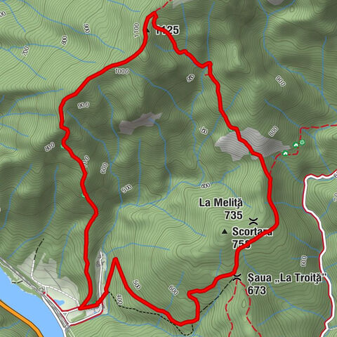 Călimănești - Șaua „La Troiță” - La Meliță - 1125