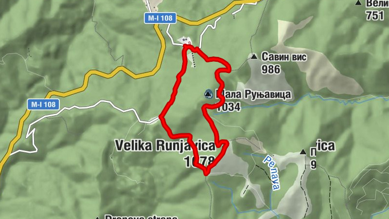 Hajdučka voda - Velika Runjavica - Борци Горњи