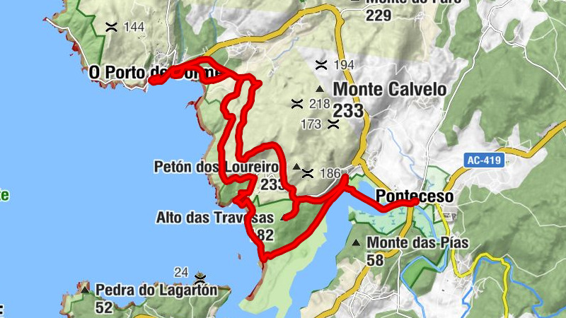 O Porto de Corme - Restaurante Miramar - Alto das Travesas - Capela da Santa Mariña