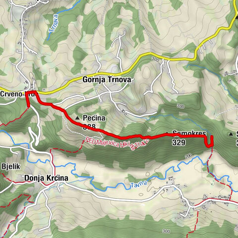 Planinarski dom PED "Majevica" - Crveno brdo - Pećina - Samokres