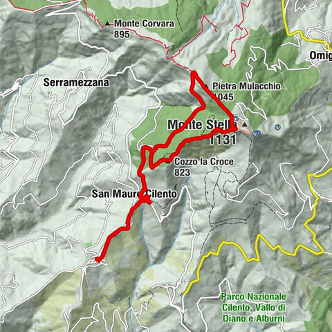 San Mauro Cilento - Pietra Mulacchio - Cozzo la Croce - Casal Sottano