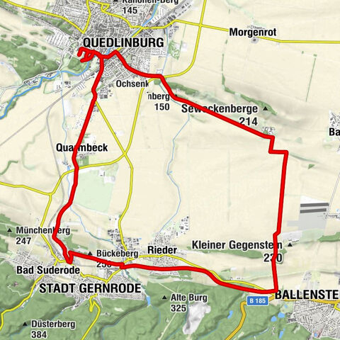Quedlinburg - Großer Trappenberg - Ochsenkopf - St.-Johannis-Kapelle