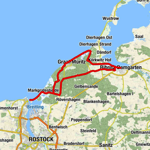 Ribnitz-Damgarten - Körkwitz - Neuheide - Graal-Müritz