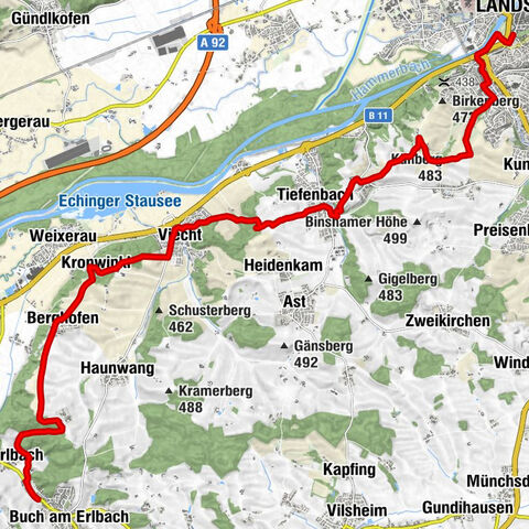 Eching - Eichenberg - Kühberg - Landshut