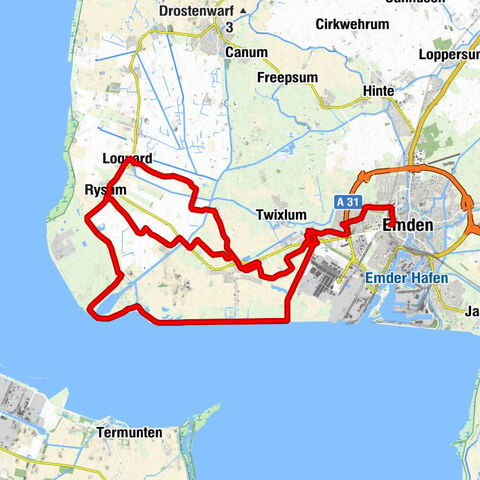 Emden - Friesenhügel - Wybelsumer Kirche - Rysum