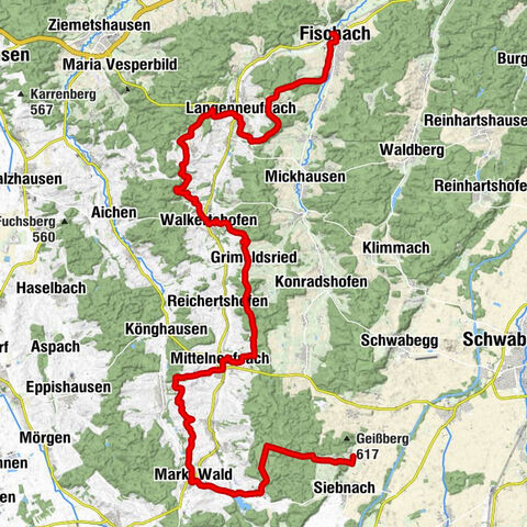 Fischach - Hessenberg - St. Martin - Kirch-Siebnach
