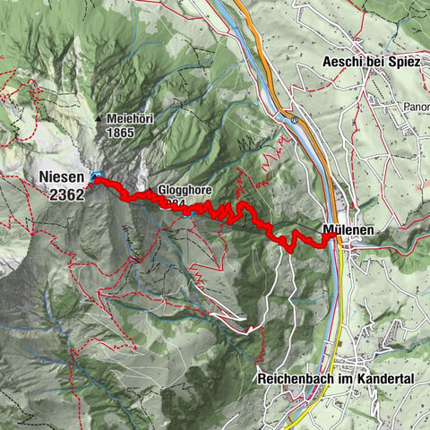 Mülenen - Glogghore - Niesen - Niesen Kulm