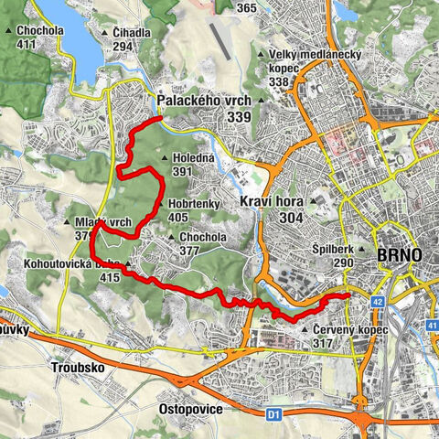 Bystrc - Pohoda - Hobrtenky - svatý Leopold