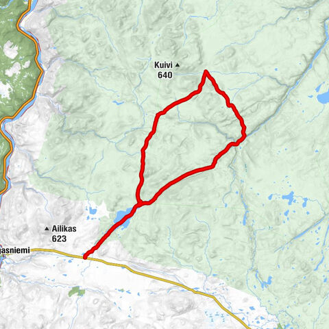 Utsjoki - Ruktajärvi autiotupa - Njávgoaivi autiotupa - Áhkogoahti kammi