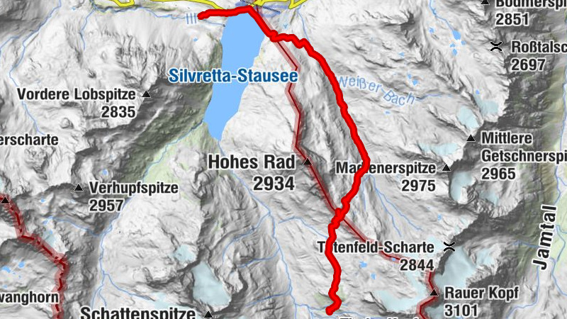 Madlenerhaus - Restaurant Silvrettasee - Silvretta-Haus - Wiesbadener Hütte