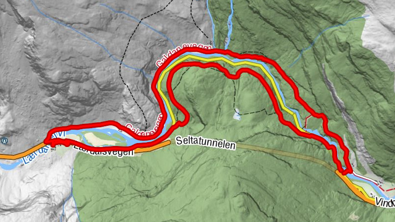 Sjurhaugfossen - Olavsklemma - Nedre skori - Helleren