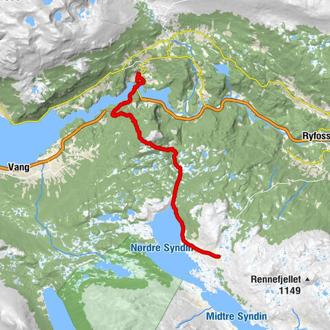 Åstadstølane - Kviessyndin - Langehage - Vang