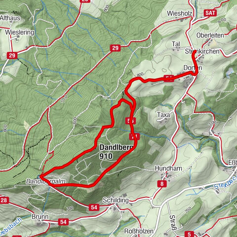 St. Peter - Dandlberg - Dandlberg Alm - Oberleiten