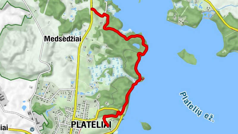 Platelių seniūnija - Plateliai - Platelių ežero apžvalgos aikštelė