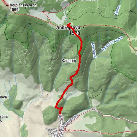 Pohorelá - Kanapej - Ku krížu - Útulňa Andrejcová