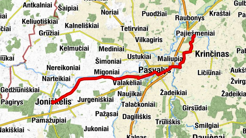 Pajiešmeniai - Pasvalys - Joniškėlis - Joniškėlio Švč. Trejybės bažnyčia