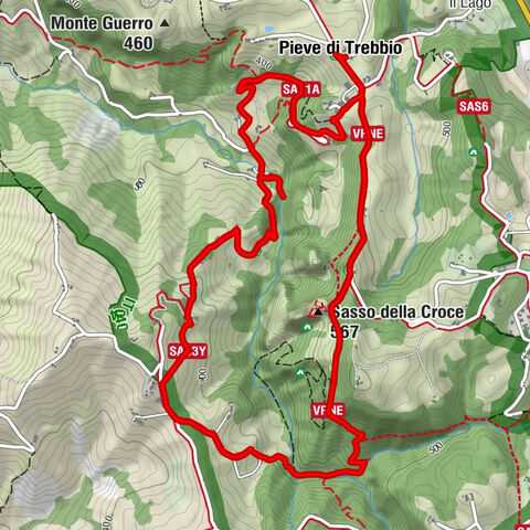 Chiesa di Pieve di Trebbio - Madonna dei Sassi - Sasso della Croce - Sant'Apollonia