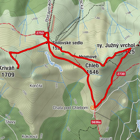 Turany - Veľký Kriváň - Chleb - Snilovské sedlo