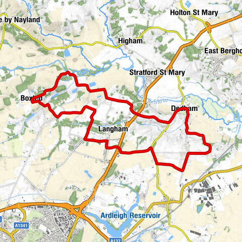 Dedham - Dedham Heath - Langham - Boxted Cross