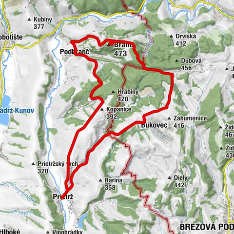 Prietrž - Podhorie - Zadrieňová - Branč