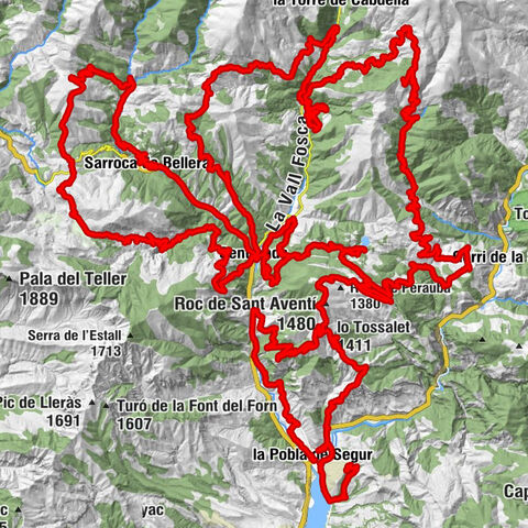 Conca de Dalt - Tossal de Sant Quiri - Roca del Vedat del Mas - Claverol