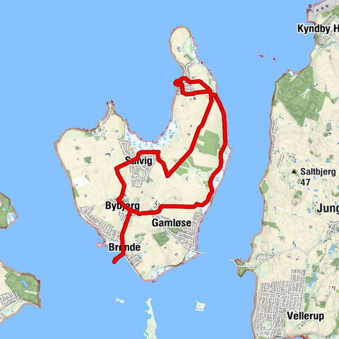 Orø Havn - Brønde - Bings Orø - Orø Kirke