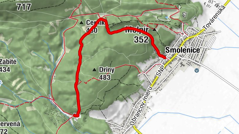 Škarbák - Koniareň - Lurdská jaskyňa - Smolenice