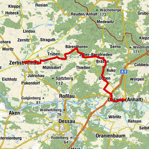 Coswig (Anhalt) - Grüner Baum - Totschlagberg - Athos