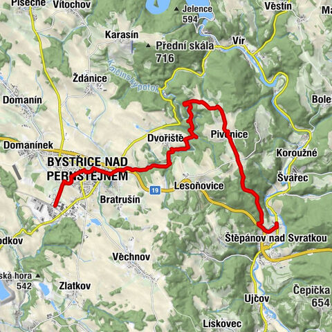 Bystřice nad Pernštejnem - U Švestků - Štěpánov nad Svratkou