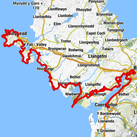Caernarfon - Ynys Llanddwyn - Holyhead Mountain - Holyhead
