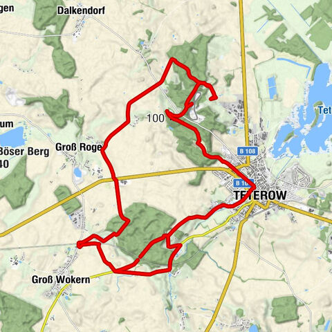 Teterow - Bornmühle - Hohes Holz - Waldgaststätte "Hohes Holz"