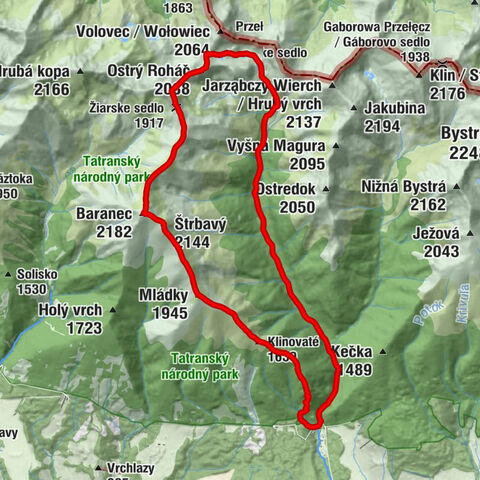 Jamník - Štrbavý - Baranec - Tajch