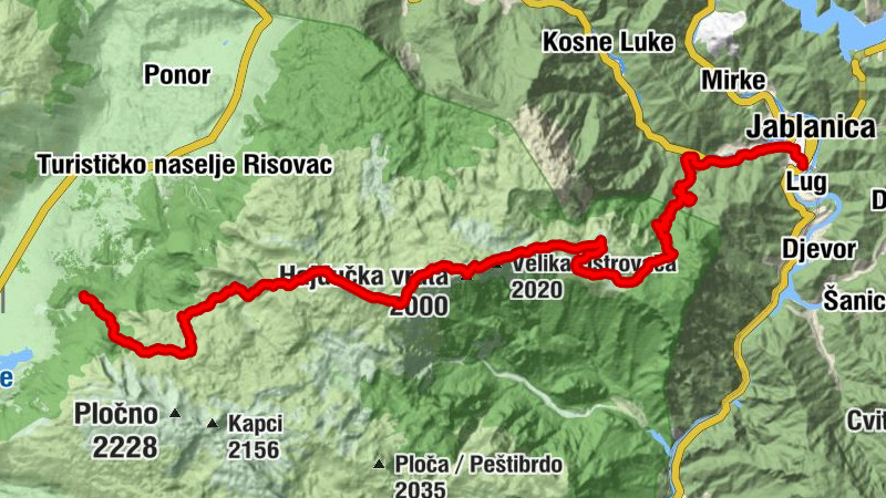 Općina Jablanica - Drinača / Trinjača - Veliki Vilinac - Naselje Bare