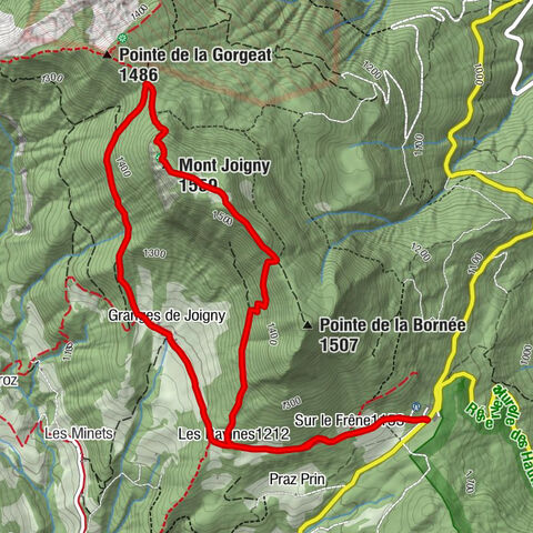Entremont-le-Vieux - Sur le Frêne - Les Ravines - Mont Joigny