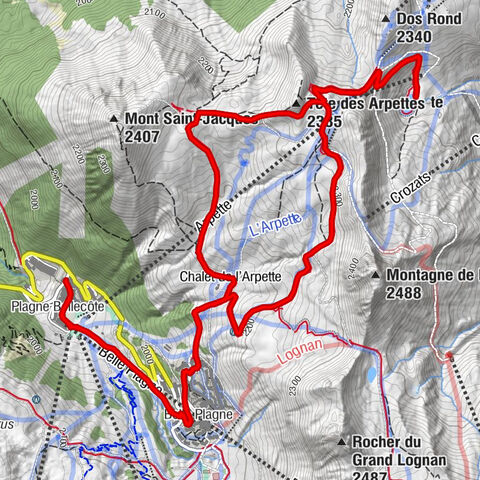 Plagne Bellecôte - Belle Plagne - Col de l'Arpette - Tête des Arpettes