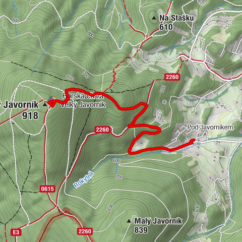 Pod Javorníkem - Velký Javorník - Horská chata Velký Javorník