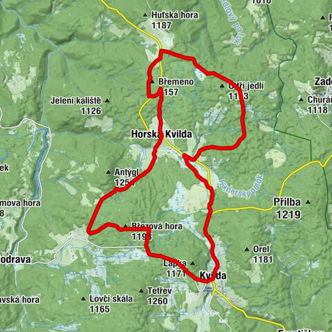 Kvilda - Břemeno - Březová hora - Sv. Štěpán