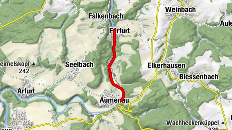 Kanu-Fluss Lahn 16. Etappe Weinbach-Fürfurt bis Villmar-Aumenau