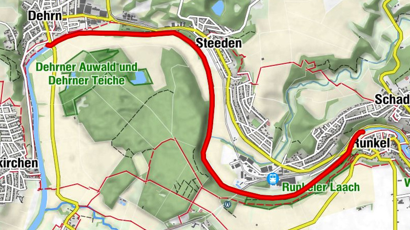 Kanu-Fluss Lahn 20. Etappe Runkel-Campingplatz bis Runkel-Dehrn