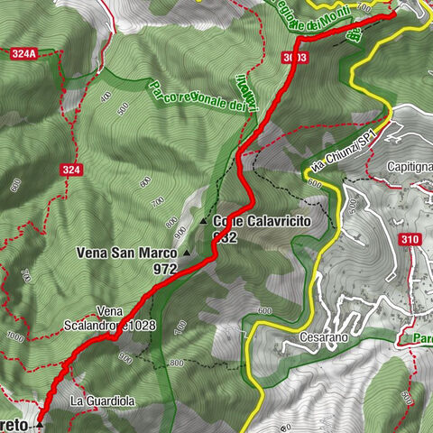 Valico di Chiunzi - Monte Cerreto