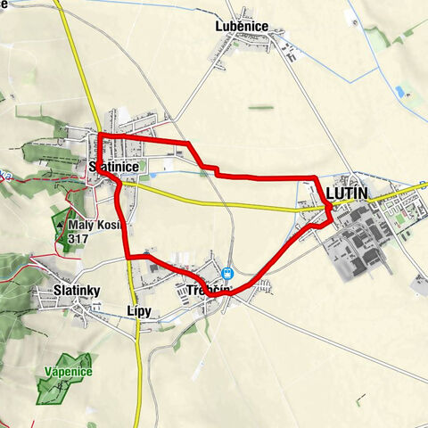 Lutín - Třebčín - Kaple sv. Floriána - Slatinice