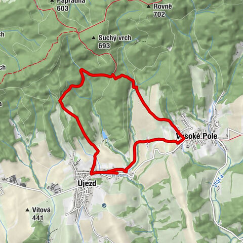 Vysoké Pole - Újezd - Újezd u Valašských Klobouk