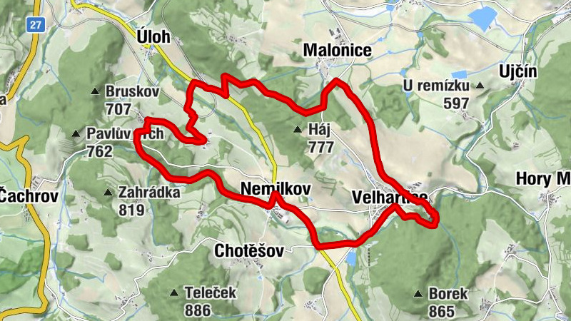 Velhartice - Kaple sv. Marty - Nemilkov
