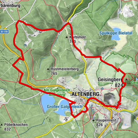 TagesTour Kammweg 02 Rund um Altenberg 14km