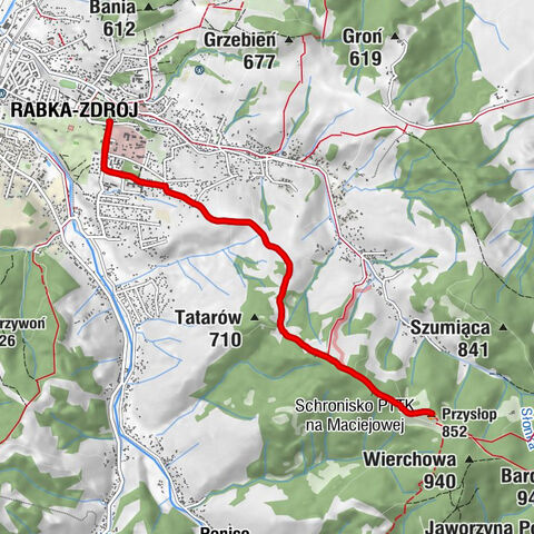Rabka-Zdrój - Przysłop - Maciejowa - Pod Kaplicą